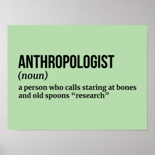Professor für Anthropologie - Funny Definition Poster