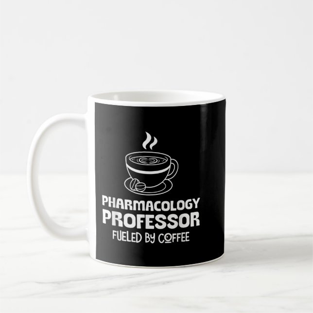 Professor für Pharmakologie, angeregt durch Kaffee Kaffeetasse (Links)