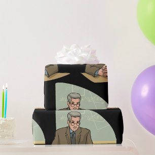 Professor Gelehrter männlicher Erzieher Lehrer Geschenkpapier