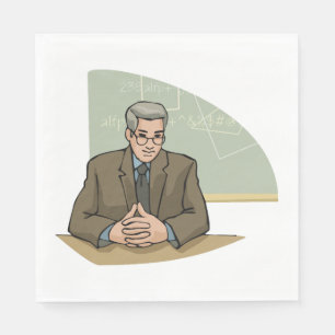 Professor in der Klasse Napkins Serviette