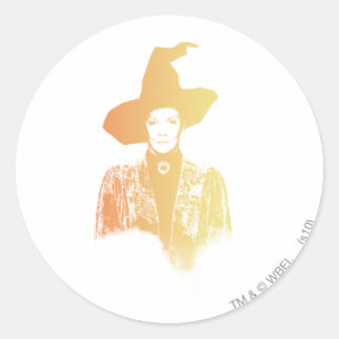 Professor Minerva McGonagall Runder Aufkleber