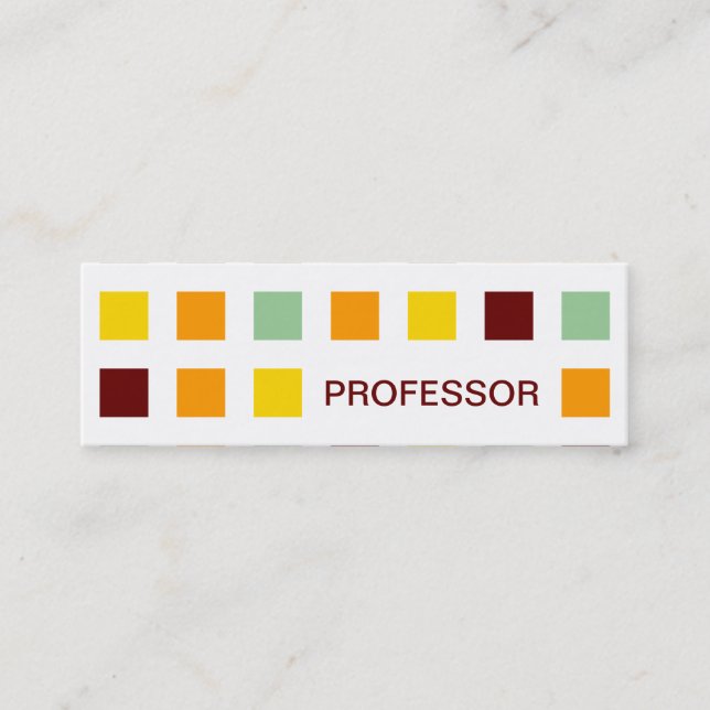 PROFESSOR (Mod-Quadrate) Mini Visitenkarte (Vorderseite)