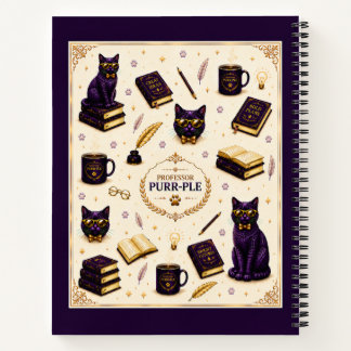 Professor Purr-Ple™ Spiralblock Notizbuch