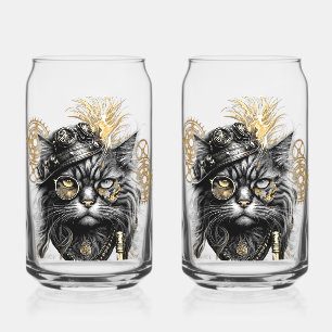 Professor Sprocket-Paws Die Funky Steampunk-Katze Dosenglas
