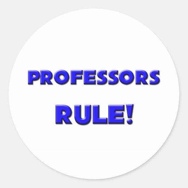 Professoren regieren! runder aufkleber (Vorderseite)