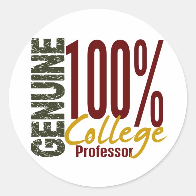 Professorin für Uni Runder Aufkleber (Vorderseite)