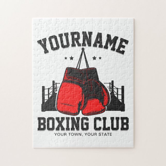 Profi-Boxer ADD NAME Rote Handschuhe Boxring Train (Vertikal)