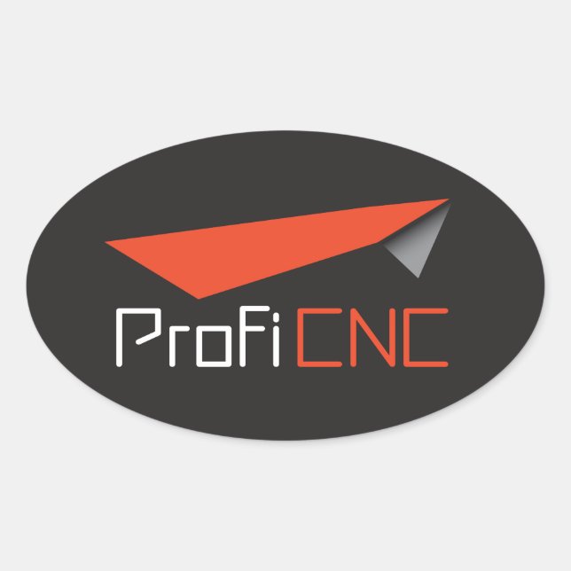 ProfiCNC Oval-Aufkleber Ovaler Aufkleber (Vorderseite)