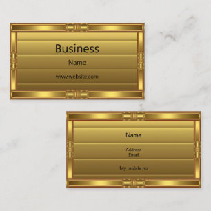 Profil Carte de visite Faux Gold sur cadre Gold