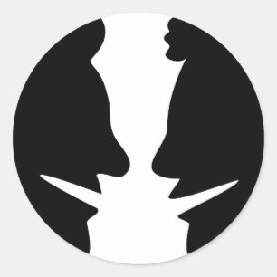 Profil-Chat Runder Aufkleber