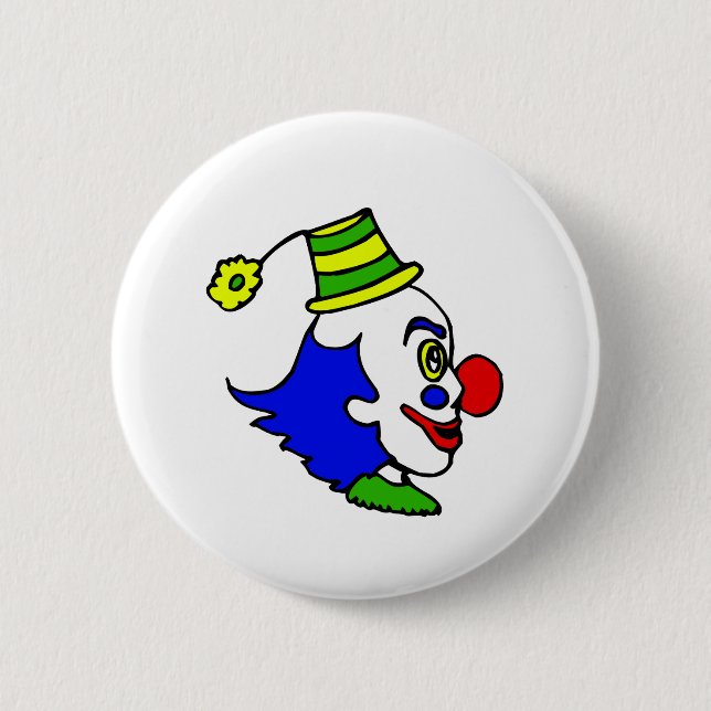 Profil-Clown-Kopf Button (Vorderseite)