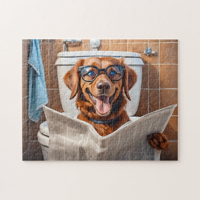 Profil de chien amusant Photo Puzzles Goofy Chien  (Horizontal)