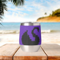 Profil de cygne noir Crochet d'artiste violet Impr