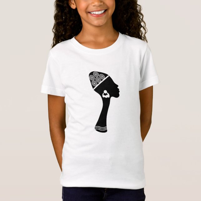 Profil der abstrakten Amerikanerin T-Shirt (Vorderseite)