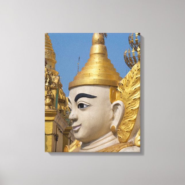 Profil der Buddha-Statue Leinwanddruck (Vorderseite)