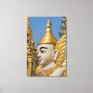 Profil der Buddha-Statue Leinwanddruck