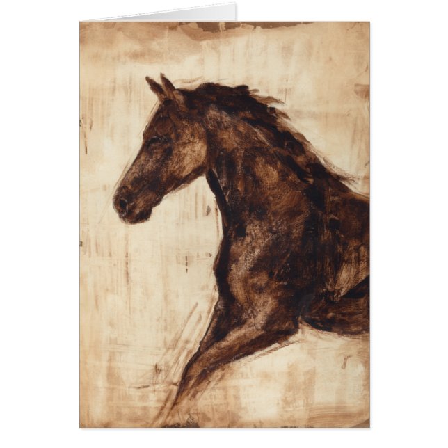 Profil des braunen Wildpferdes (Vorne)