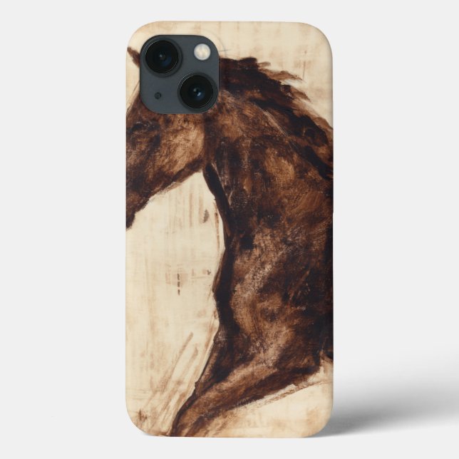 Profil des braunen Wildpferdes Case-Mate iPhone Hülle (Rückseite)
