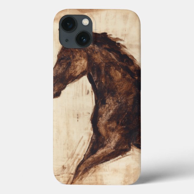 Profil des braunen Wildpferdes Case-Mate iPhone Hülle (Rückseite)