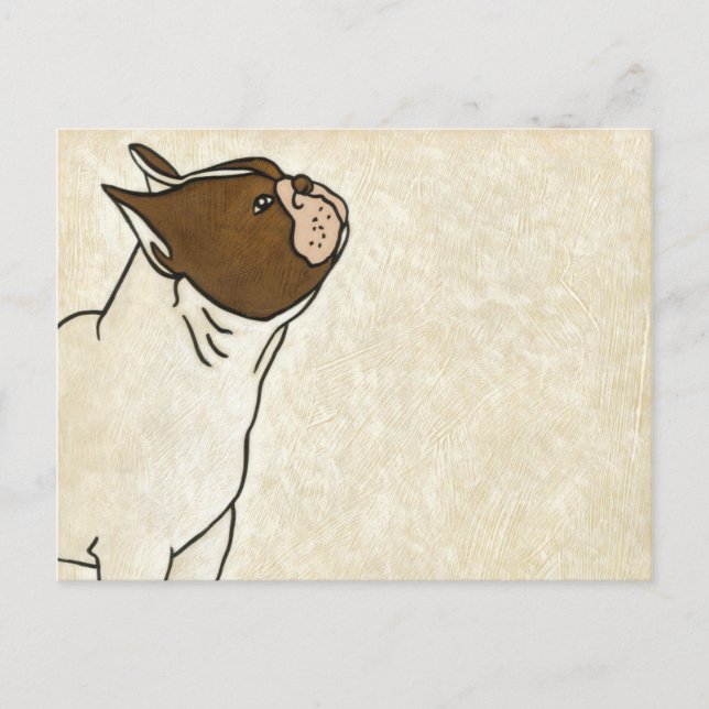Profil des französischen Bulldog-Suchens Postkarte (Vorderseite)