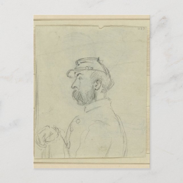 Profil des Soldaten Postkarte (Vorderseite)