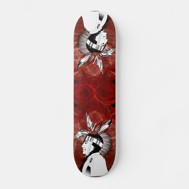 Profil des systemeigenen Amerikanischen Ureinwohne Skateboard (Vorderseite)