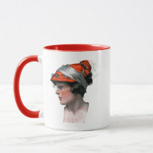 Profil einer Frau Tasse