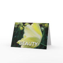 Profil einer gelben Blume - Schönheitskarte