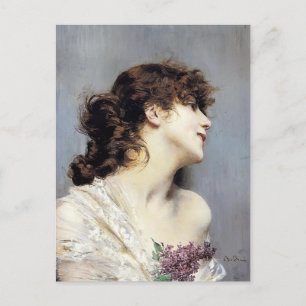Profil einer jungen Frau von Giovanni Boldini Postkarte