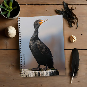 Profil eines Doppelkreuzes Kormorans Notizblock