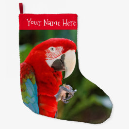 Profil eines Hübschen grünen Vogels Großer Weihnachtsstrumpf