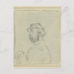 Profil eines Soldaten Postkarte