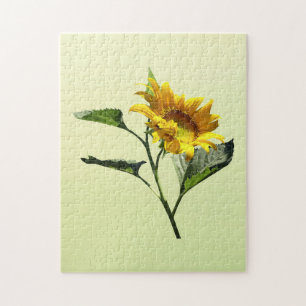 Profil eines Sonnenblumenpuzzles