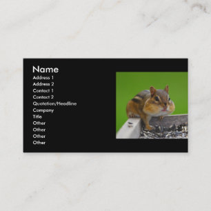 Profil oder Visitenkarte, Chipmunk Visitenkarte