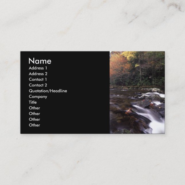Profil oder Visitenkarte, Landschaft u. Kaskade Visitenkarte (Vorderseite)