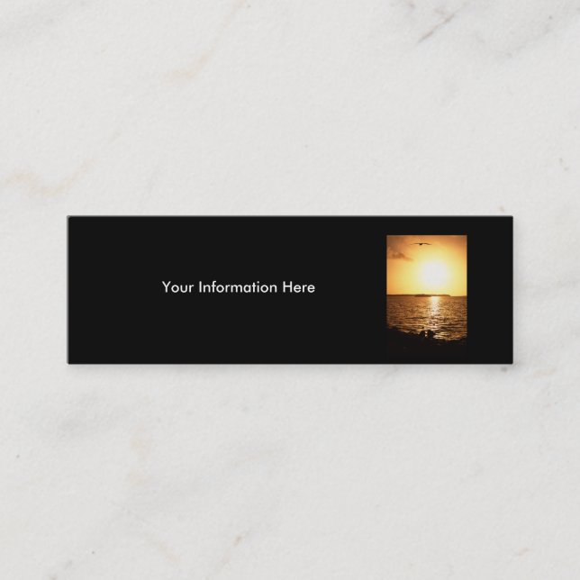 Profil oder Visitenkarte, Meerblick Mini Visitenkarte (Vorderseite)