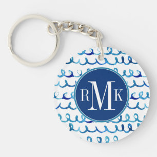 Profil onduleux d'aquarelle bleue peinte à la main