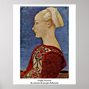 Profil-Porträt durch Antonio Di Jacopo Pollaiuolo Poster