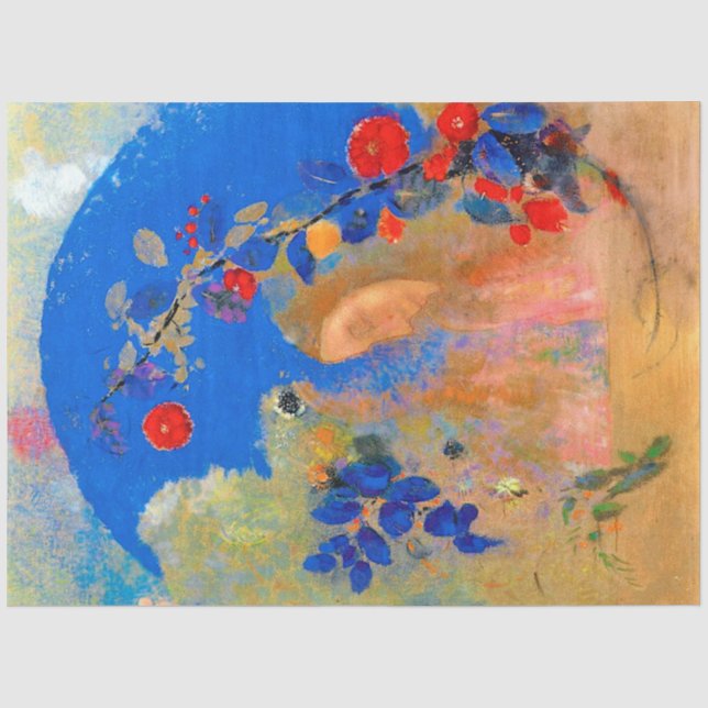 Profil unter einem Pfeil, Redon Seidenpapier (Vorderseite)