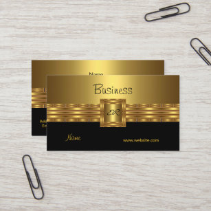 Profil-Visitenkarte-Gold auf Goldschwarzem Visitenkarte