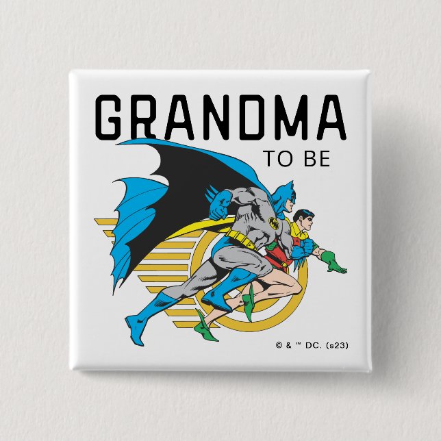 Profil von Batman und Robin | Oma zu sein Button (Vorderseite)
