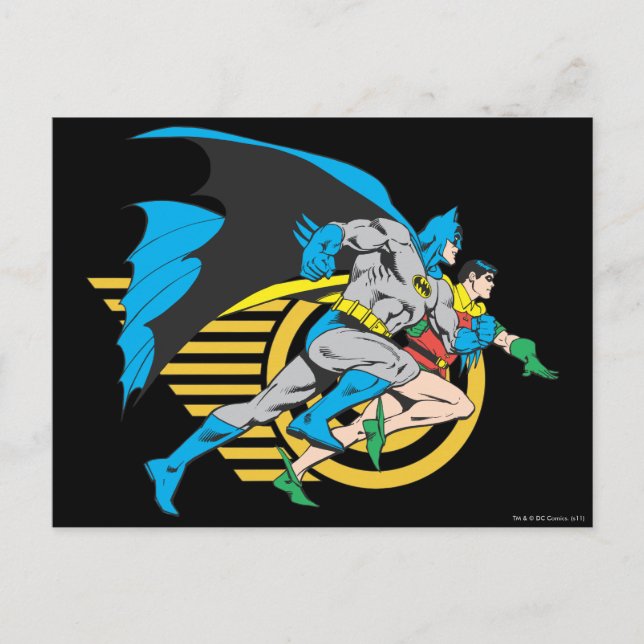 Profil von Batman und Robin Postkarte (Vorderseite)