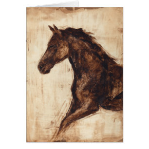 Profil wilden Pferds Browns