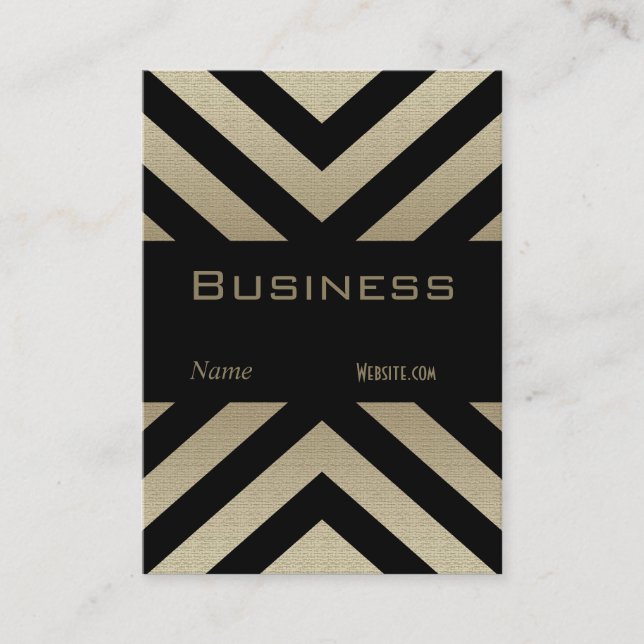 Profile Business Card Retro-Zwirn-schwarzer Streif Visitenkarte (Vorderseite)