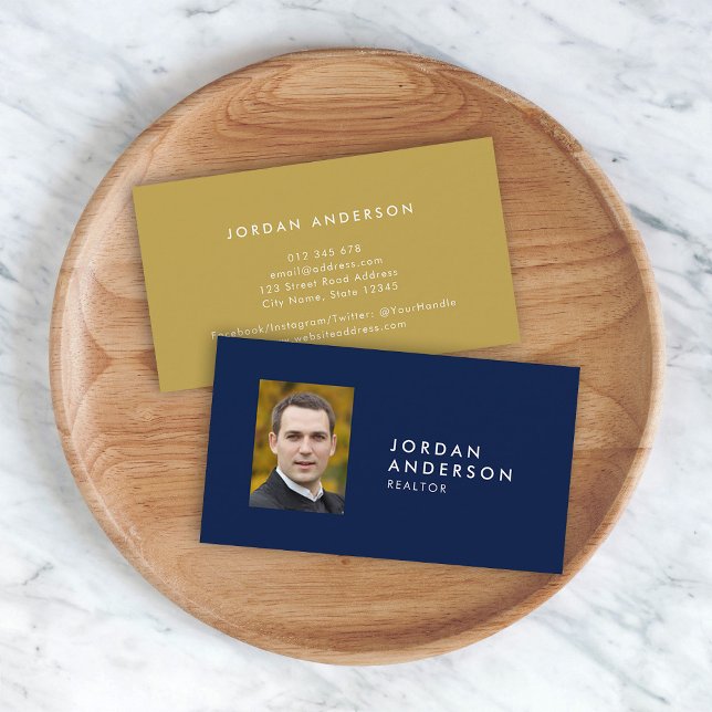 Profile-Foto Einfache Minimalistisch bearbeitbare  Visitenkarte (Von Creator hochgeladen)