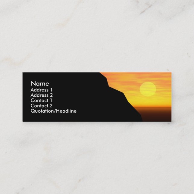 Profilecard: Sonnenuntergang/Sonnenaufgang Mini Visitenkarte (Vorderseite)