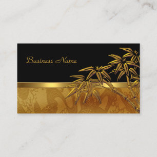 Profilkarte Asian Black Gold Bamboo Visitenkarte