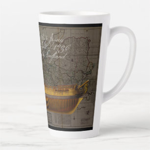 Profilmalerei des Schiffes Jersey Milchtasse