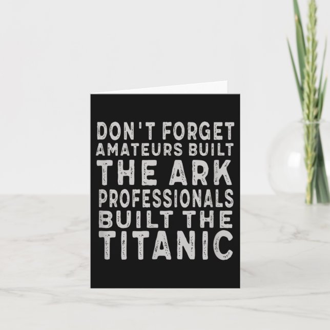 Profis bauten die Titanic inspirierende Motivation Karte (Vorderseite)