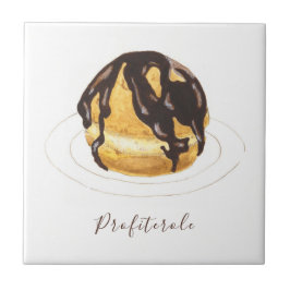 Profiterole Wasserfarbe Fliese